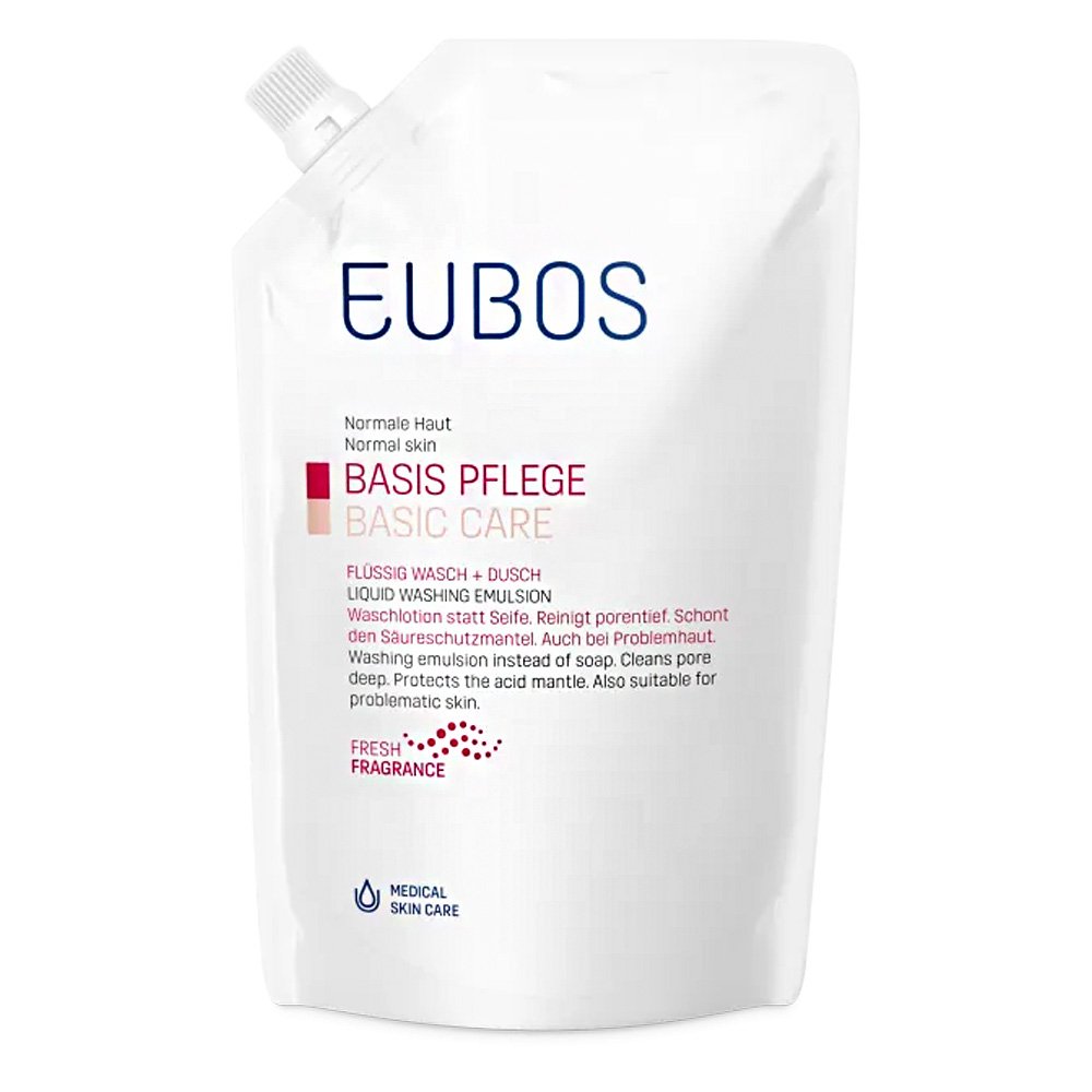 Eubos Normal Skin Basic Care Liquid Washing Emulsion Ανταλλακτικό Red, 400ml 