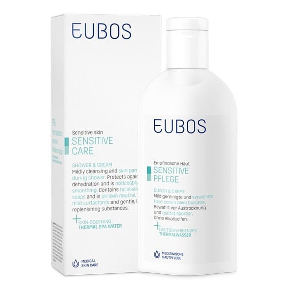 Eubos Sensitive Shower & Cream Απαλό Κρεμώδες Υγρό Καθαρισμού, 200ml