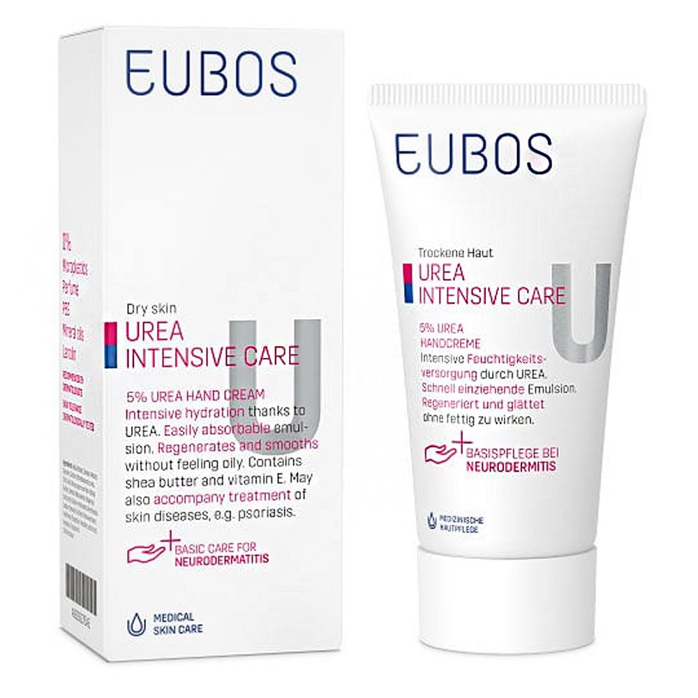Eubos Urea 5% Hand Cream Κρέμα Εντατικής Φροντίδας για το Ξηρό & Σκασμένο Δέρμα των Χεριών με 5% Ουρία, 75ml