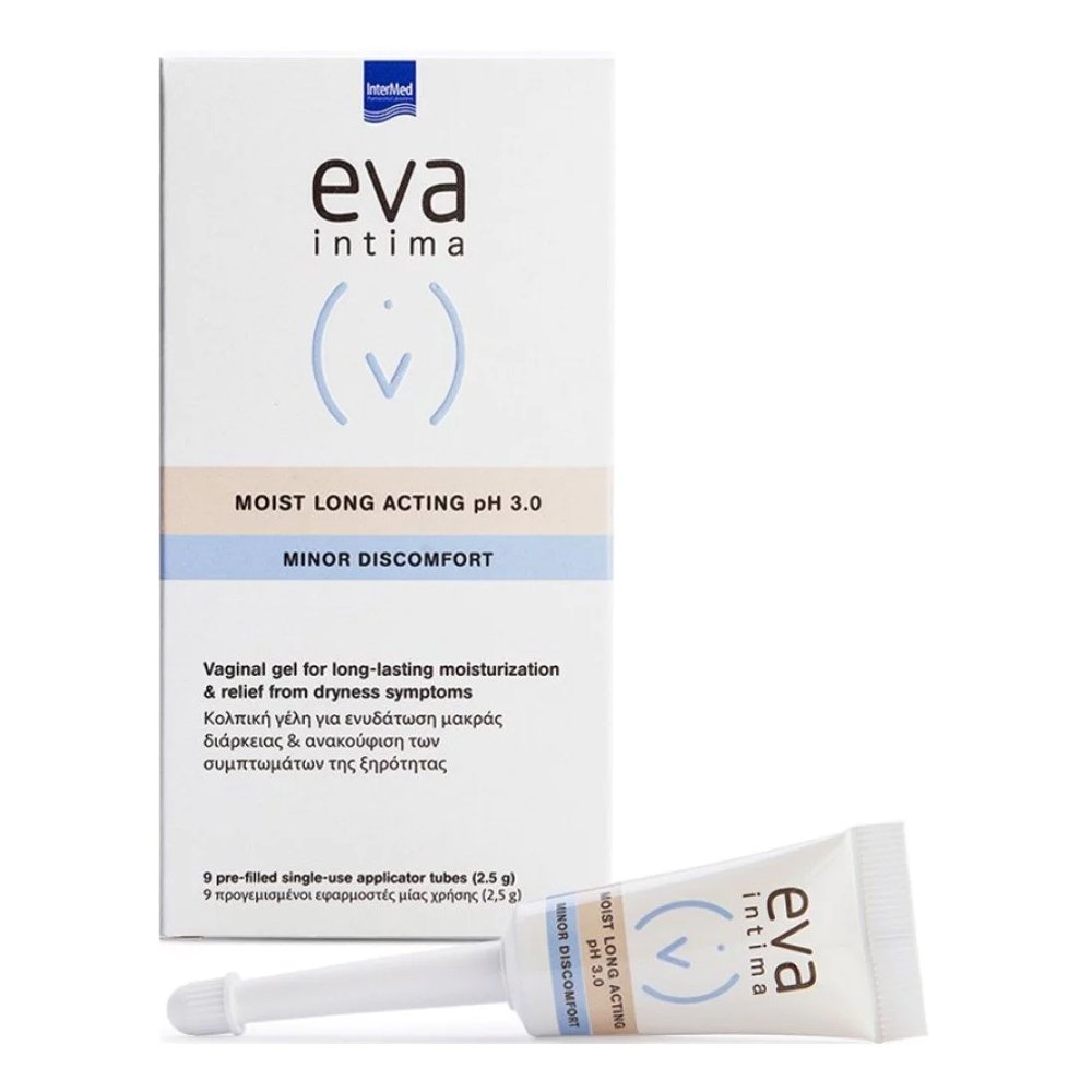 Intermed Eva Intima Moist Long Acting pH 3.0 Υγραντική Κολπική Γέλη για Ανακούφιση της Ξηρότητας, 22.5g