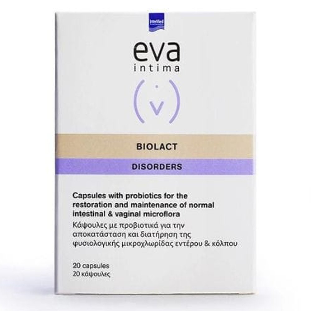 Intermed Eva Intima Biolact Capsules Προβιοτικά για την Εντερική & Κολπική Χλωρίδα, 20caps