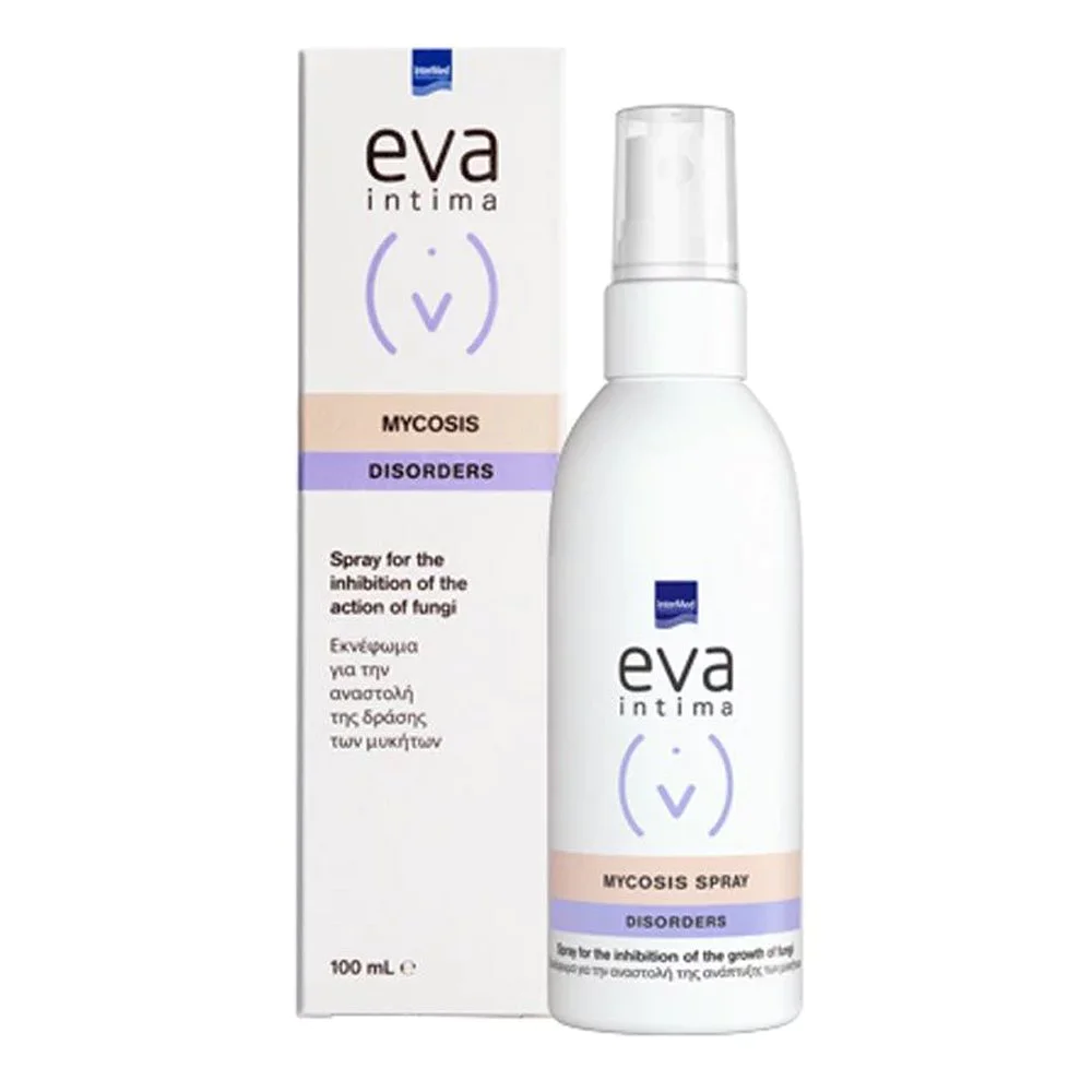 Intermed Eva Intima Mycosis Spray με Αντικνησμική Δράση σε Περιπτώσεις Μυκητιασικών Λοιμώξεων, 100ml Intermed Eva Intima Mycosis Spray με Αντικνησμική Δράση σε Περιπτώσεις Μυκητιασικών Λοιμώξεων, 100ml