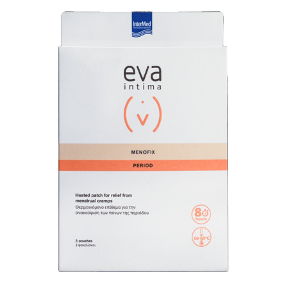 Intermed Eva Intima Menofix Period Patch Αυτοκόλλητο Θερμαινόμενο Επίθεμα για την Ανακούφιση των Πόνων Περιόδου, 1τμχ