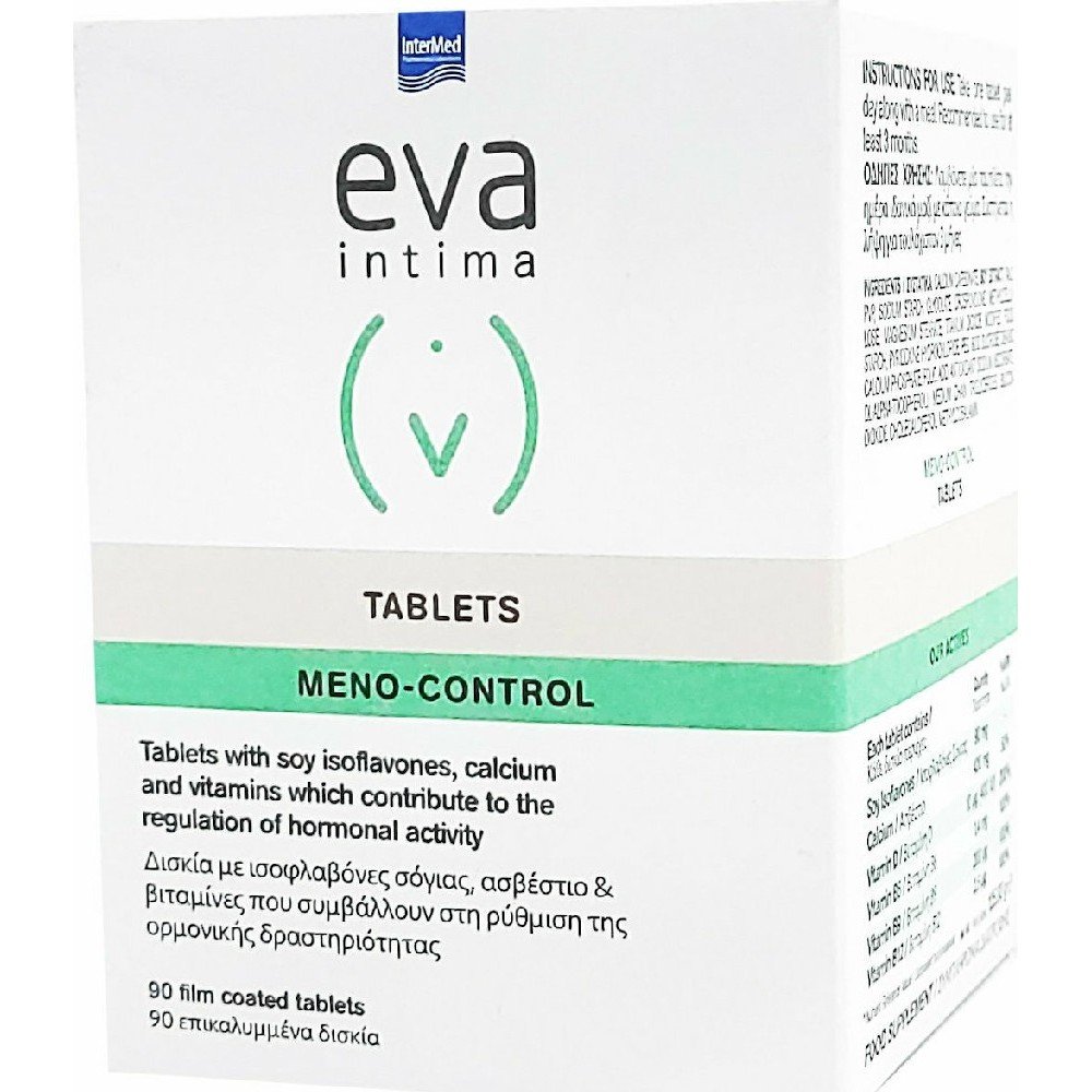 Eva Intima Tablets Meno-Control Καθημερινό Συμπλήρωμα Διατροφής για τις Ανάγκες της Περι-εμμηνοπαυσιακής Περιόδου 90 Tabs