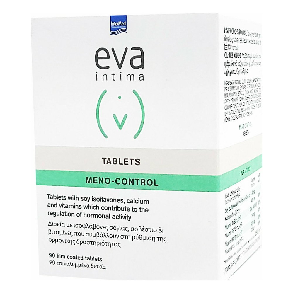 Eva Intima Tablets Meno-Control Καθημερινό Συμπλήρωμα Διατροφής για τις Ανάγκες της Περι-εμμηνοπαυσιακής Περιόδου, 90 Tabs