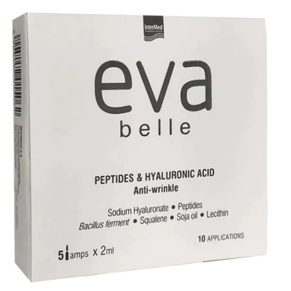 Intermed Eva Belle Peptides & Hyaluronic Acid Αμπούλες για την Αντιμετώπιση των Λεπτών Γραμμών & Ρυτίδων, 10ml Intermed Eva Belle Peptides & Hyaluronic Acid Αμπούλες για την Αντιμετώπιση των Λεπτών Γραμμών & Ρυτίδων, 10ml