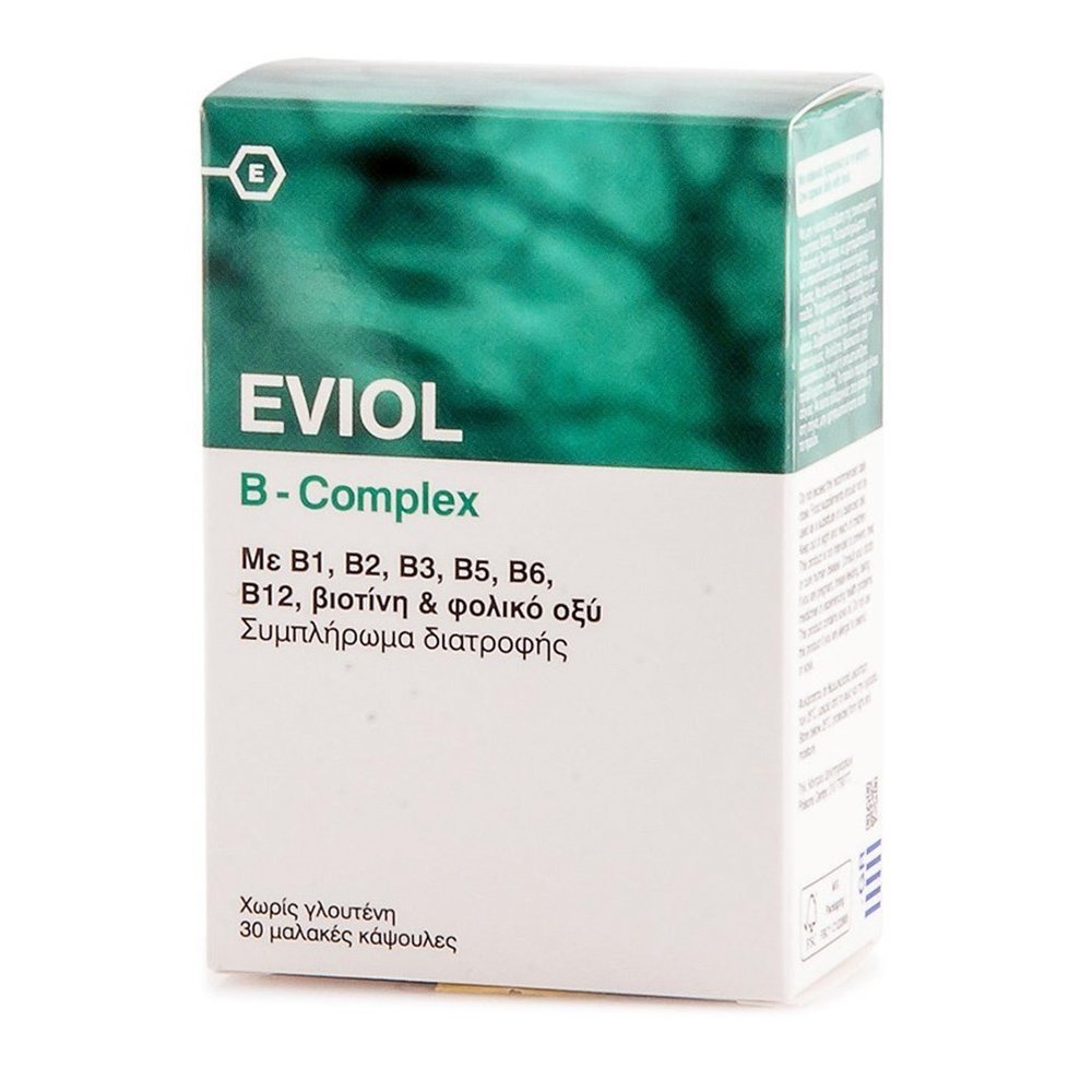 Eviol B-Complex Σύμπλεγμα Βιταμινών Β, 30caps
