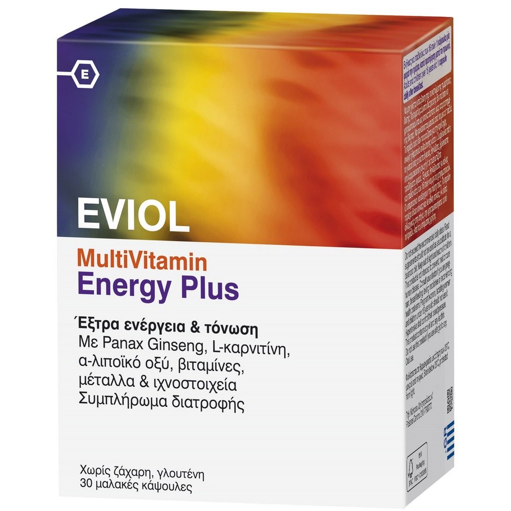 Eviol MultiVitamin Energy Plus για Τόνωση & Ενέργεια, 30caps