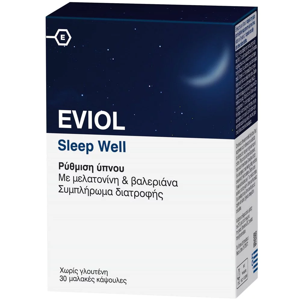 Eviol Sleep Well για τη Ρύθμιση του Ύπνου, 30caps Eviol Sleep Well για τη Ρύθμιση του Ύπνου, 30caps
