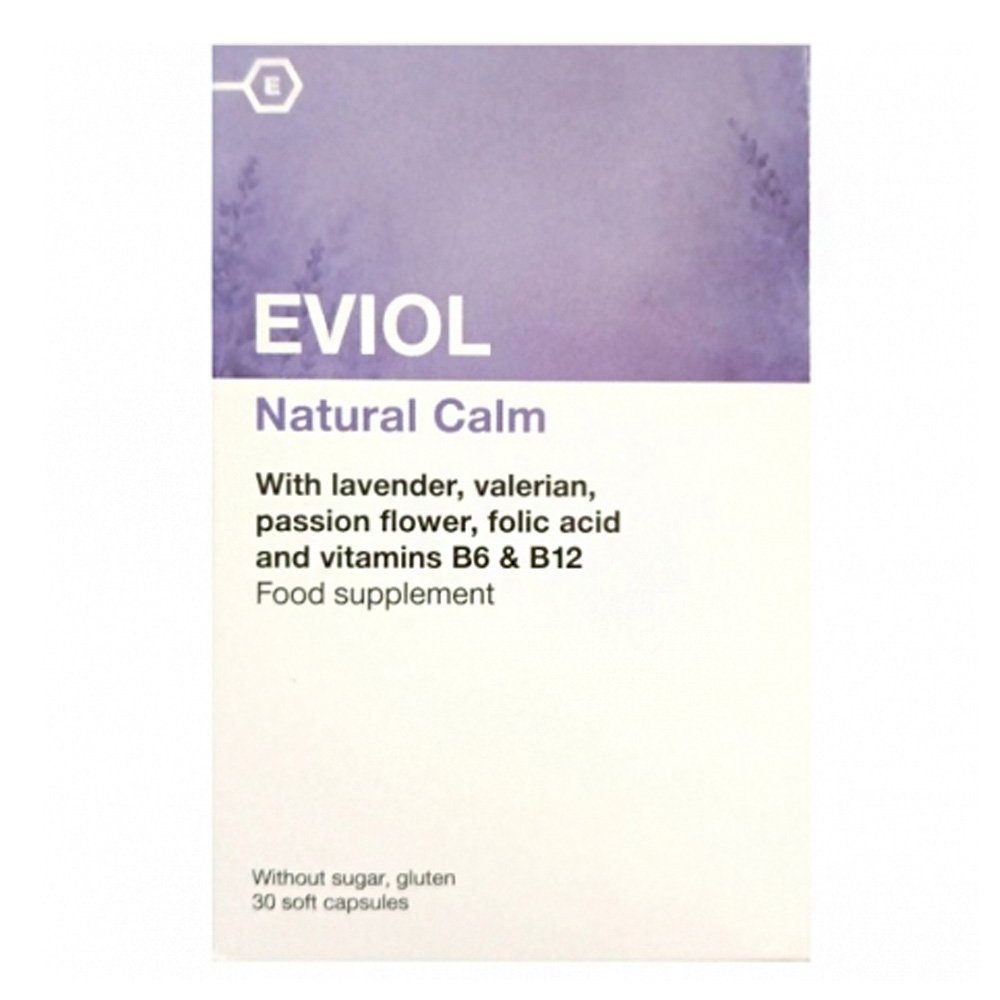  Eviol Natural Calm Συμπλήρωμα για το Άγχος, 30 μαλακές κάψουλες