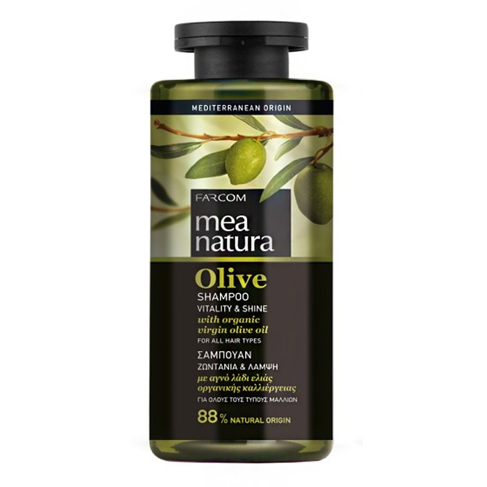 Farcom Mea Natura Olive Σαμπουάν Ζωντάνια & Λάμψη, 300ml