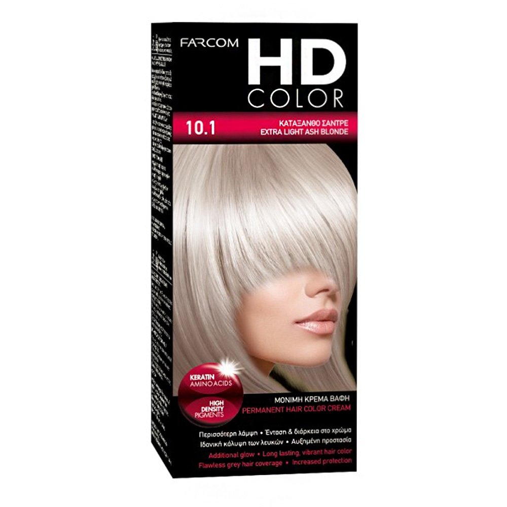 Farcom Βαφή Μαλλιών HD Color No 10.1 Κατάξανθο Σαντρε, 60ml 