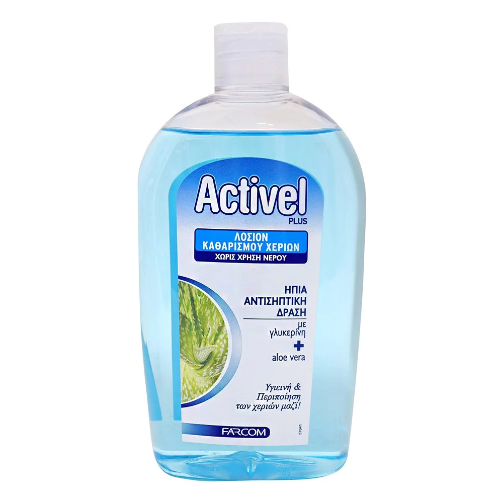 Activel Plus 70% Αλκοόλη, Λοσιον Με Ήπια Αντισηπτική Δράση, 500ml Activel Plus 70% Αλκοόλη, Λοσιον Με Ήπια Αντισηπτική Δράση, 500ml