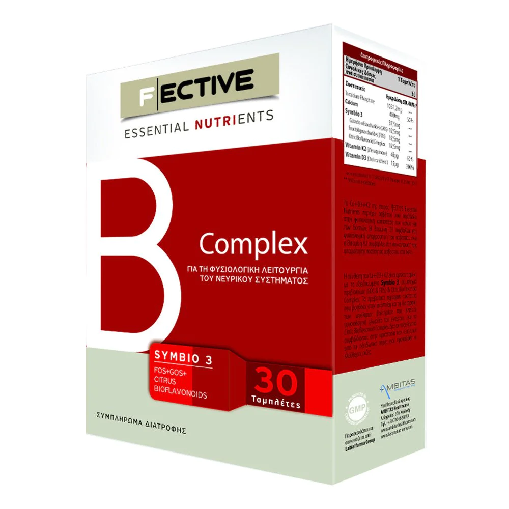 Fective B Complex, 30 ταμπλέτες Fective B Complex, 30 ταμπλέτες