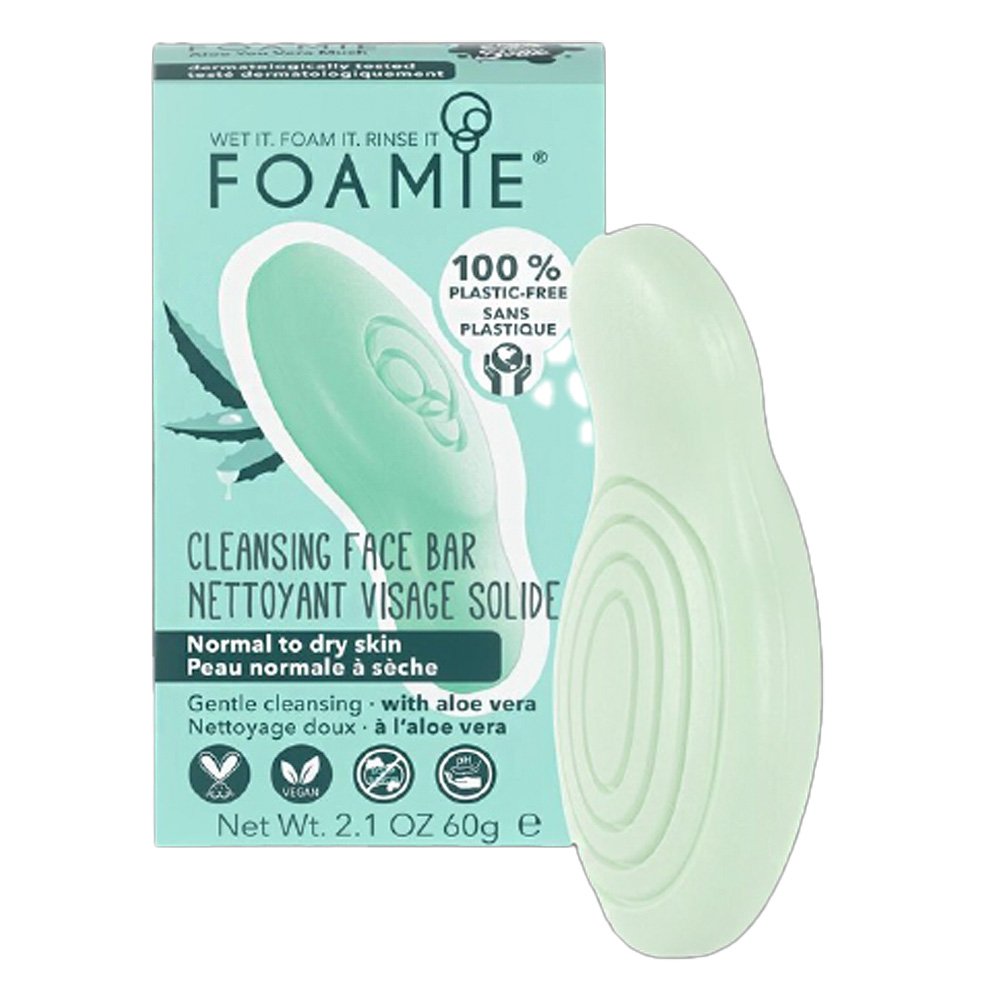 Foamie Aloe You Vera Much Cleansing Face Bar, Μπάρα Καθαρισμού Προσώπου για Κανονικές - Ξηρές Επιδερμίδες,  60gr