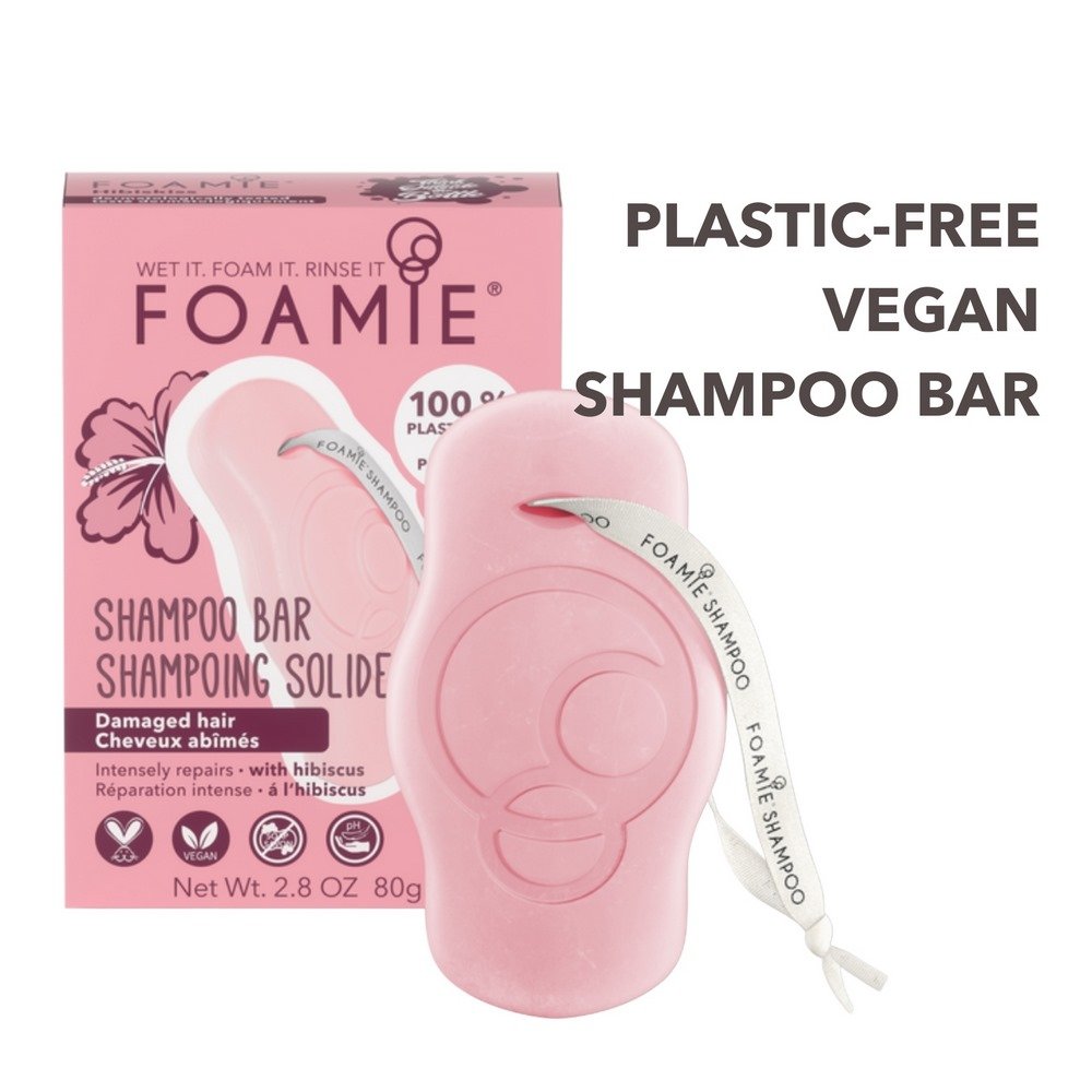 Foamie Shampoo Bar Hibiscus for Damaged Hair, Σαμπουάν σε Μορφή Μπάρας για Κατεστραμμένα Μαλλιά, 80gr