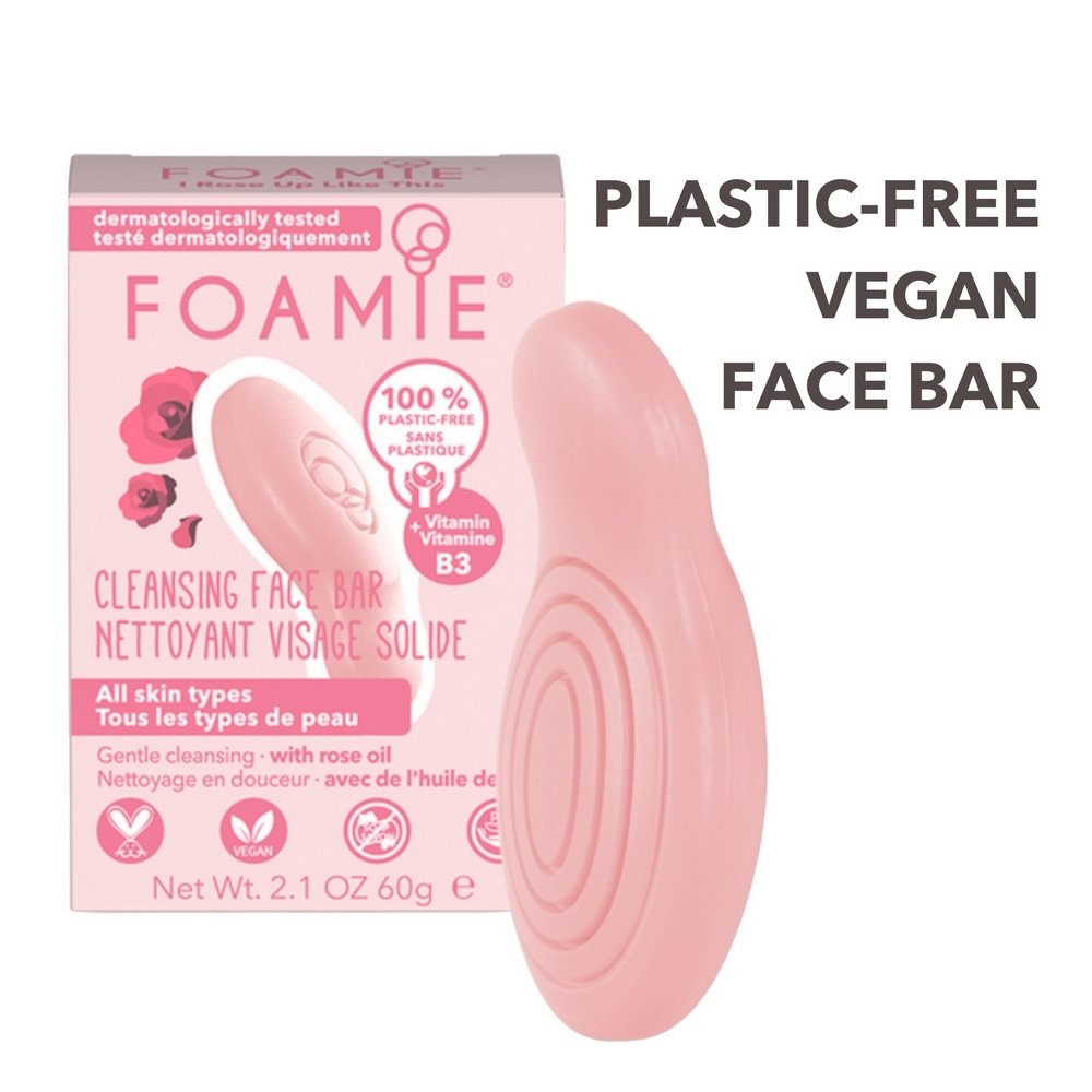 Foamie Cleansing Face Bar with Rose Oil, Μπάρα Καθαρισμού Προσώπου για Όλους τους Τύπους Δέρματος με Έλαιο Τριαντάφυλλο, 68gr