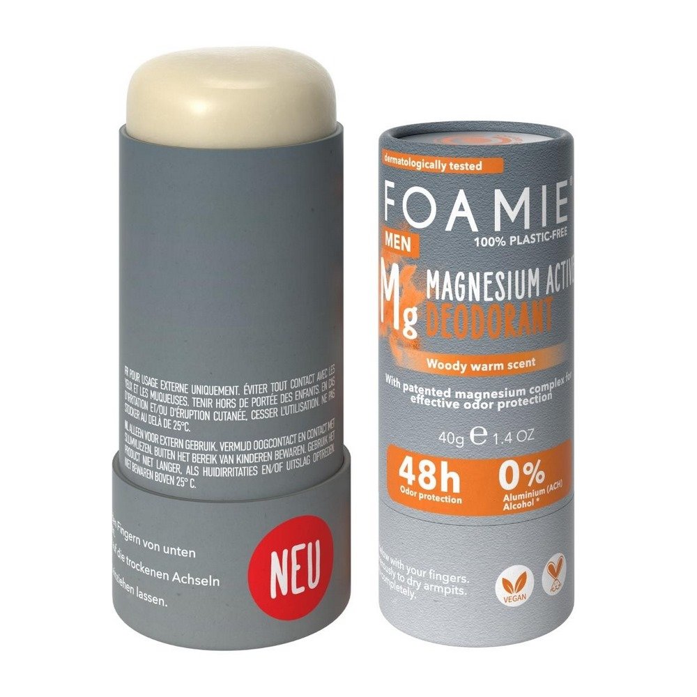 Foamie Magnesium Active Deodorant 48h Ανδρικό Αποσμητικό με Φρέσκο Άρωμα σε Μορφή Στικ, 40g