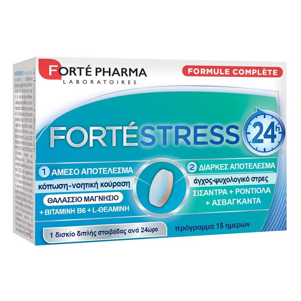 Forte Pharma Fortestress 24h για την Αντιμετώπιση του Στρες & της Ψυχολογικής Ατονίας, 15 δισκία