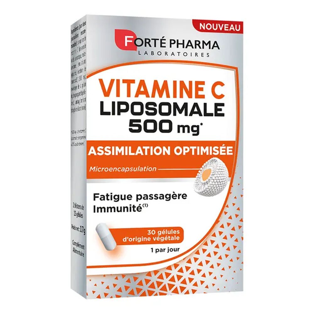 Forte Pharma Vitamin C Liposomal Λιποσωμιακή Βιταμίνη C για Ενέργεια & το Ανοσοποιητικό 500mg, 30 φυτικές κάψουλες