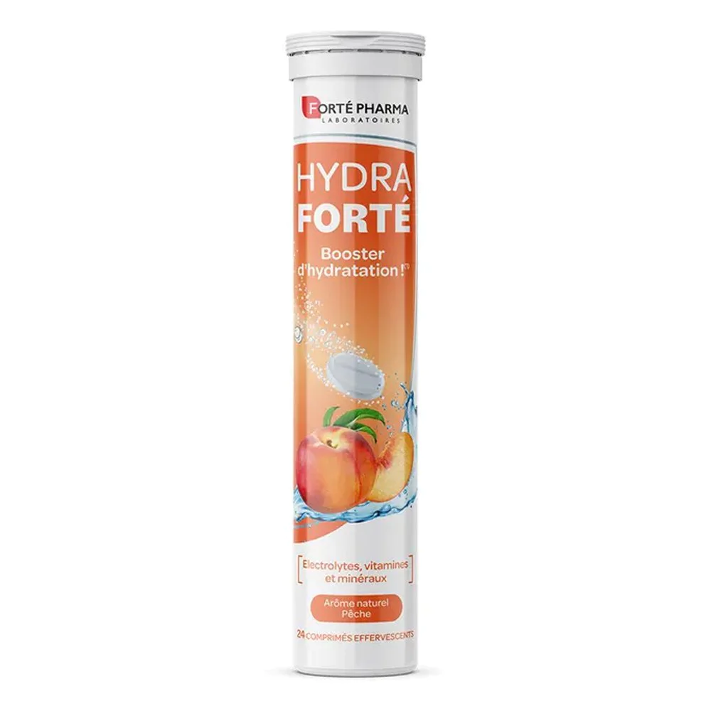 Forte Pharma Hydra Forte Hydration Booster Ηλεκτρολύτες, Βιταμίνες & Μέταλλα με Γεύση Ροδάκινα, 24 αναβρ.ταμπλέτες Forte Pharma Hydra Forte Hydration Booster Ηλεκτρολύτες, Βιταμίνες & Μέταλλα με Γεύση Ροδάκινα, 24 αναβρ.ταμπλέτες