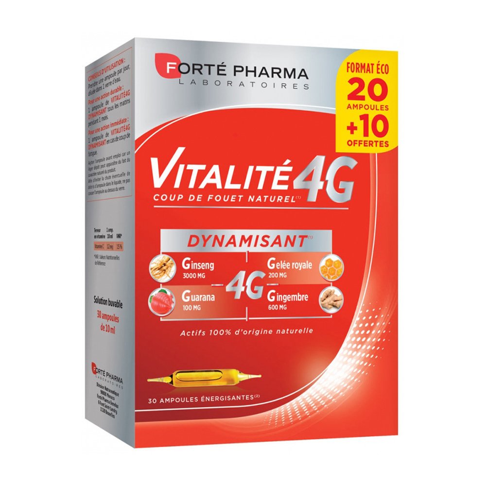 Forte Pharma Promo Pack Vitalite 4G Dynamisant , 10ml x 30αμπούλες