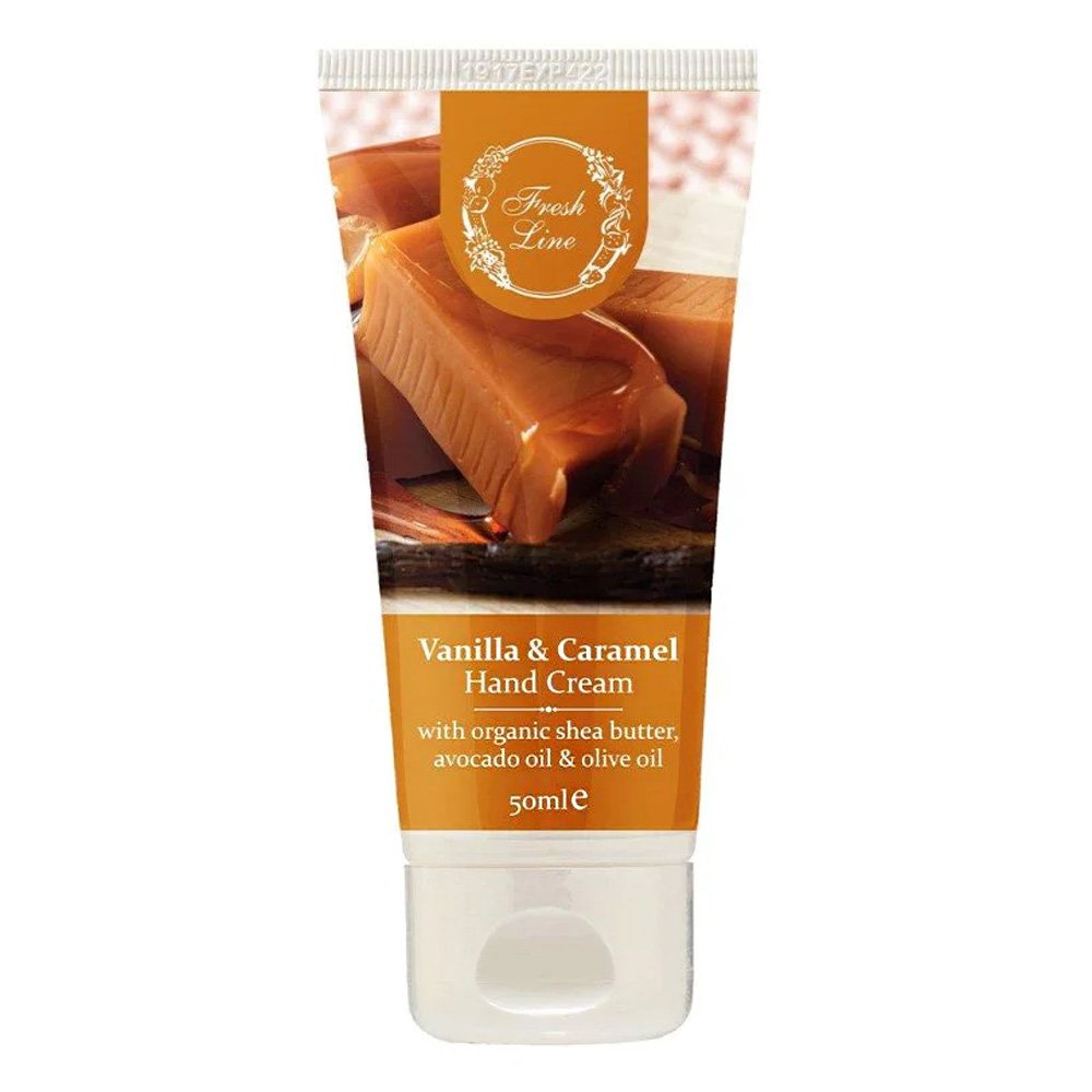 Fresh Line Vanilla & Caramel Hand Cream Κρέμα Χεριών Βανίλια & Καραμέλα, 50ml