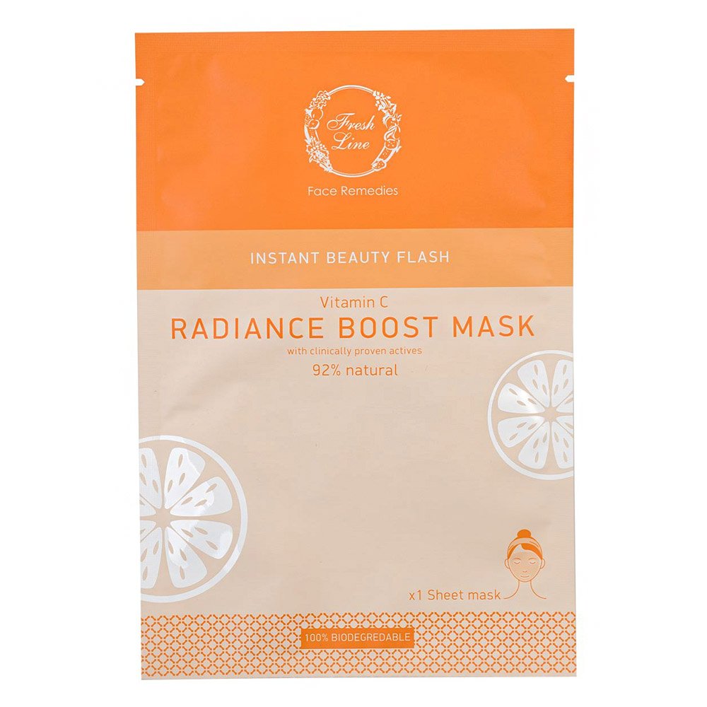 Fresh Line Instant Beauty Flash Radiance Boost Mask Υφασμάτινη Μάσκα Αναζωογόνησης Προσώπου, 1τμχ