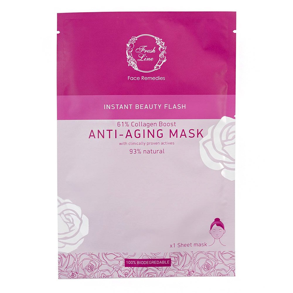 Fresh Line Instant Beauty Flash Anti- Aging Mask Υφασμάτινη Μάσκα Αντιγήρανσης Προσώπου, 1τμχ