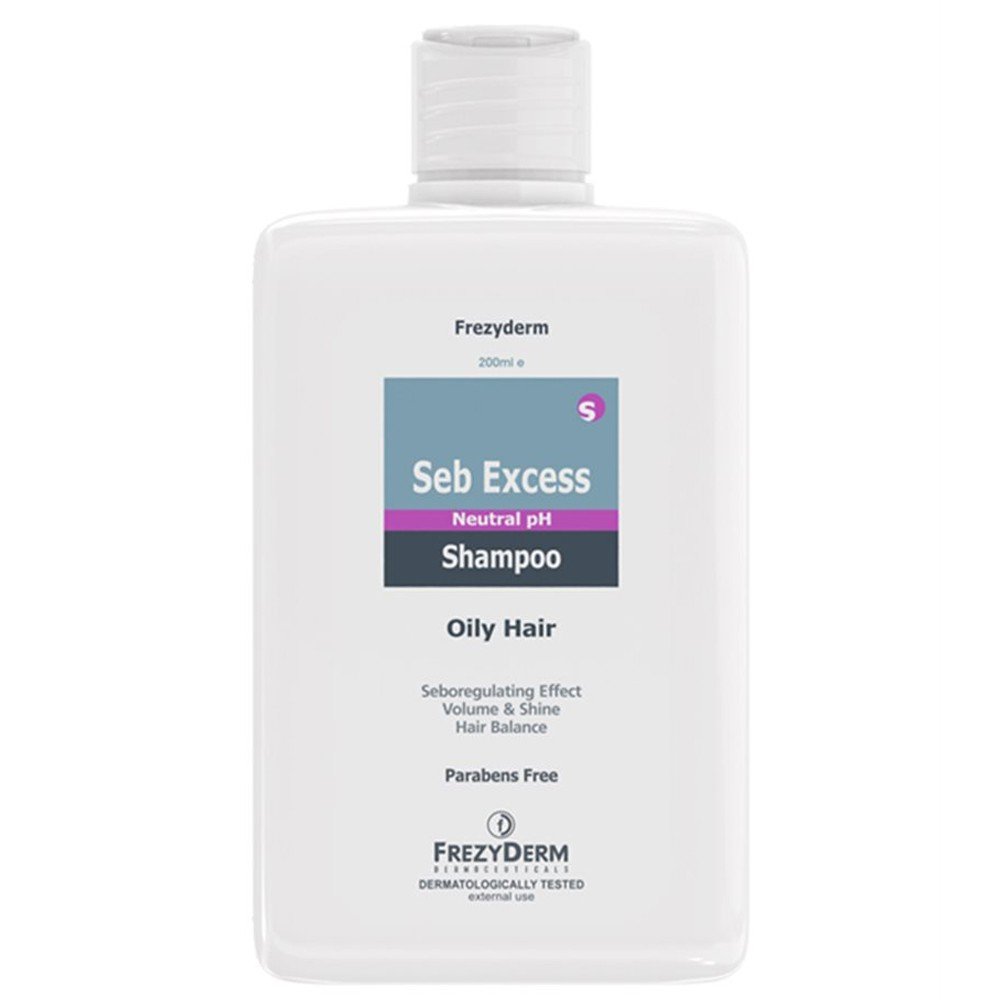 Frezyderm Seb Excess Shampoo Απαλό Σαμπουάν που Ρυθμίζει & Εξισορροπεί τη Λιπαρότητα, 200ml