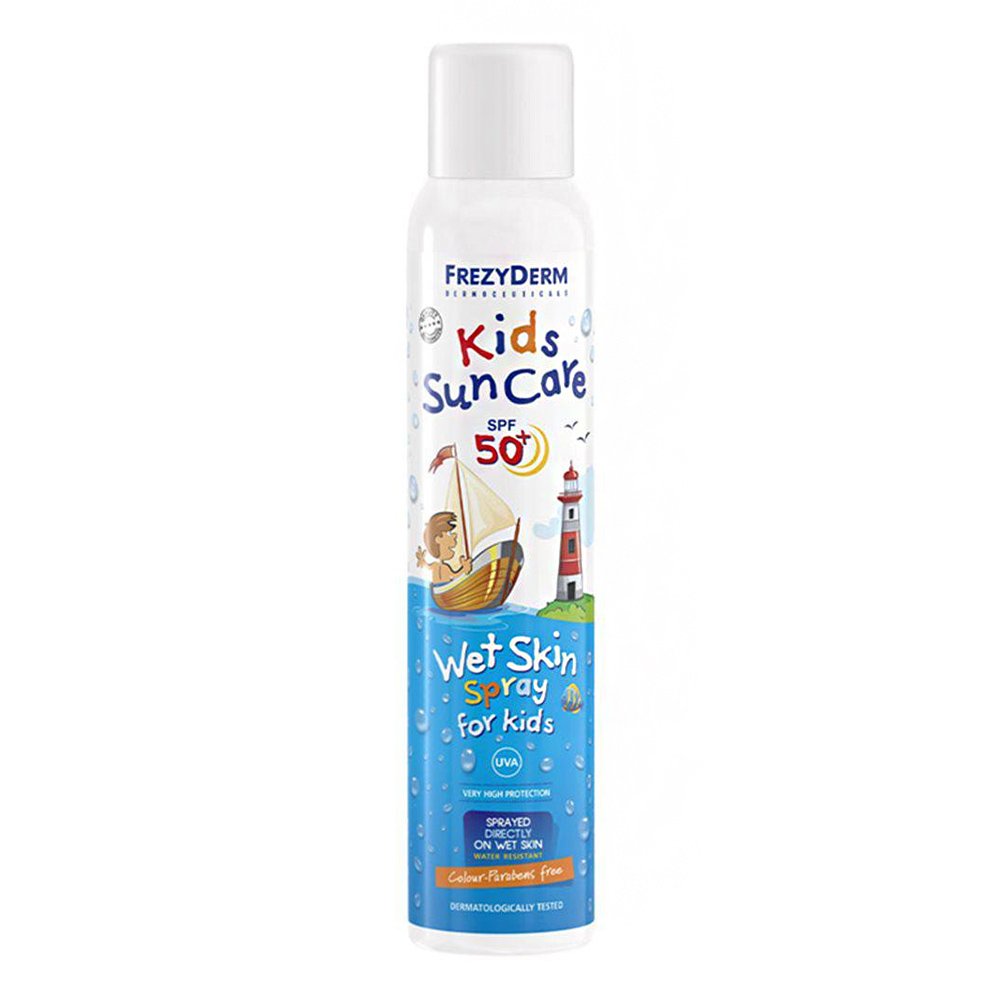 Frezyderm Kids Sun Care Wet Skin Spray SPF50+ Παιδικό Αντιηλιακό Spray για Βρεγμένο Δέρμα, 200ml