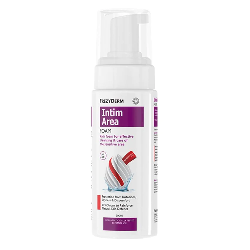 Frezyderm Intim Area Foam Αφρός Καθαρισμού της Ευαίσθητης Περιοχής pH4, 200ml Frezyderm Intim Area Foam Αφρός Καθαρισμού της Ευαίσθητης Περιοχής pH4, 200ml