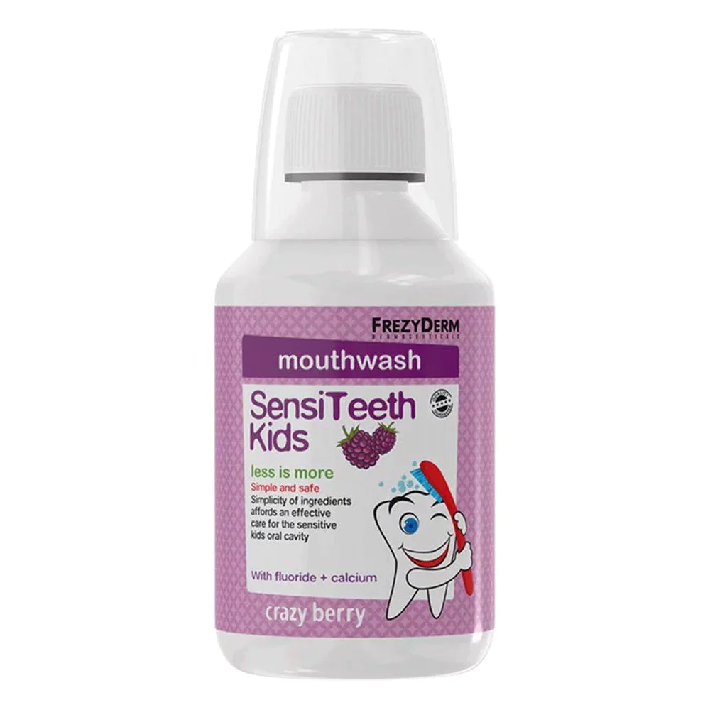 Frezyderm SensiTeeth Kids Mouthwash Στοματικό Διάλυμα κατά της Τερηδόνας για Παιδιά από 3 ετών, 250ml Frezyderm SensiTeeth Kids Mouthwash Στοματικό Διάλυμα κατά της Τερηδόνας για Παιδιά από 3 ετών, 250ml