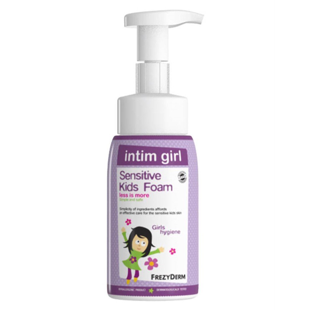 Frezyderm Intim Girl Sensitive Kids Foam Απαλός Αφρός Καθαρισμού Για Την Ευαίσθητη Περιοχή Για Νεαρά Κορίτσια, 250ml 