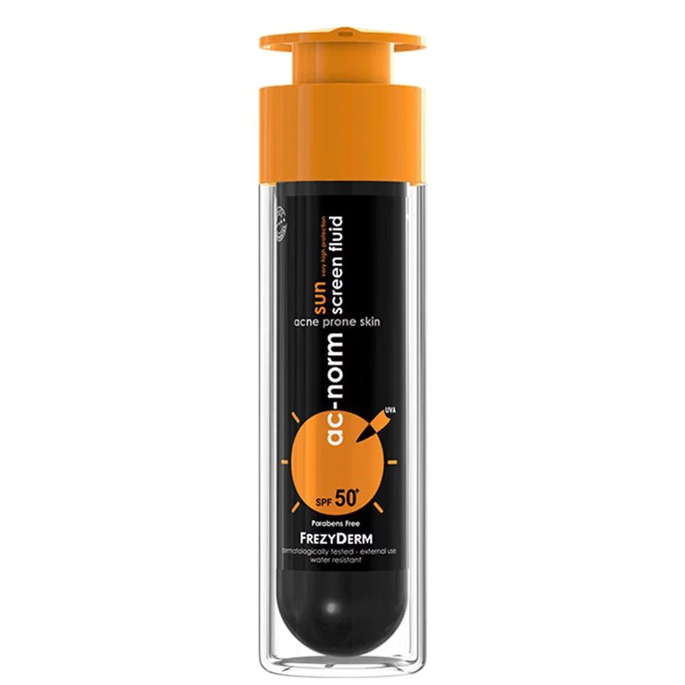 Frezyderm Active Ac-Norm Face Sun Screen Fluid SPF 50+ Αντηλιακή Kρέμα Προσώπου για Λιπαρές Επιδερμίδες με Ακμή, 50ml Frezyderm Active Ac-Norm Face Sun Screen Fluid SPF 50+ Αντηλιακή Kρέμα Προσώπου για Λιπαρές Επιδερμίδες με Ακμή, 50ml