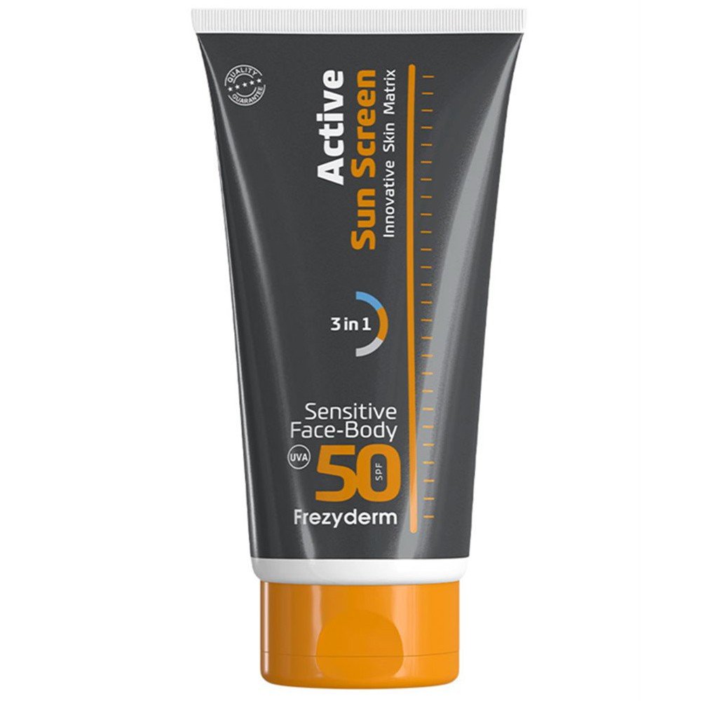 Frezyderm Active Sun Screen Sensitive Face-Body Cream Αντηλιακή Κρέμα Προσώπου & Σώματος SPF50+, 150ml
