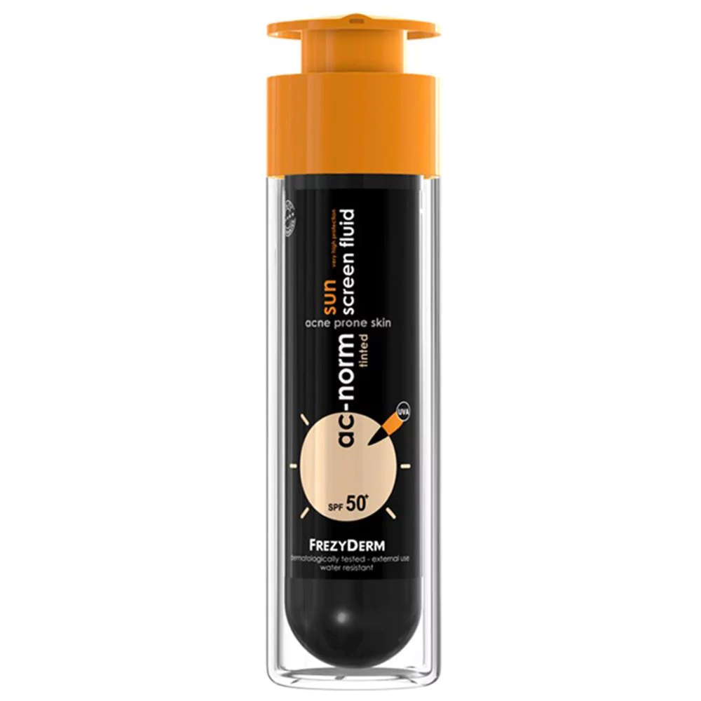 Frezyderm AC-Norm Sun Screen Fluid Tinted SPF50+ Αντηλιακή Λεπτόρρευστη Κρέμα Προσώπου με Χρώμα, 50ml Frezyderm AC-Norm Sun Screen Fluid Tinted SPF50+ Αντηλιακή Λεπτόρρευστη Κρέμα Προσώπου με Χρώμα, 50ml