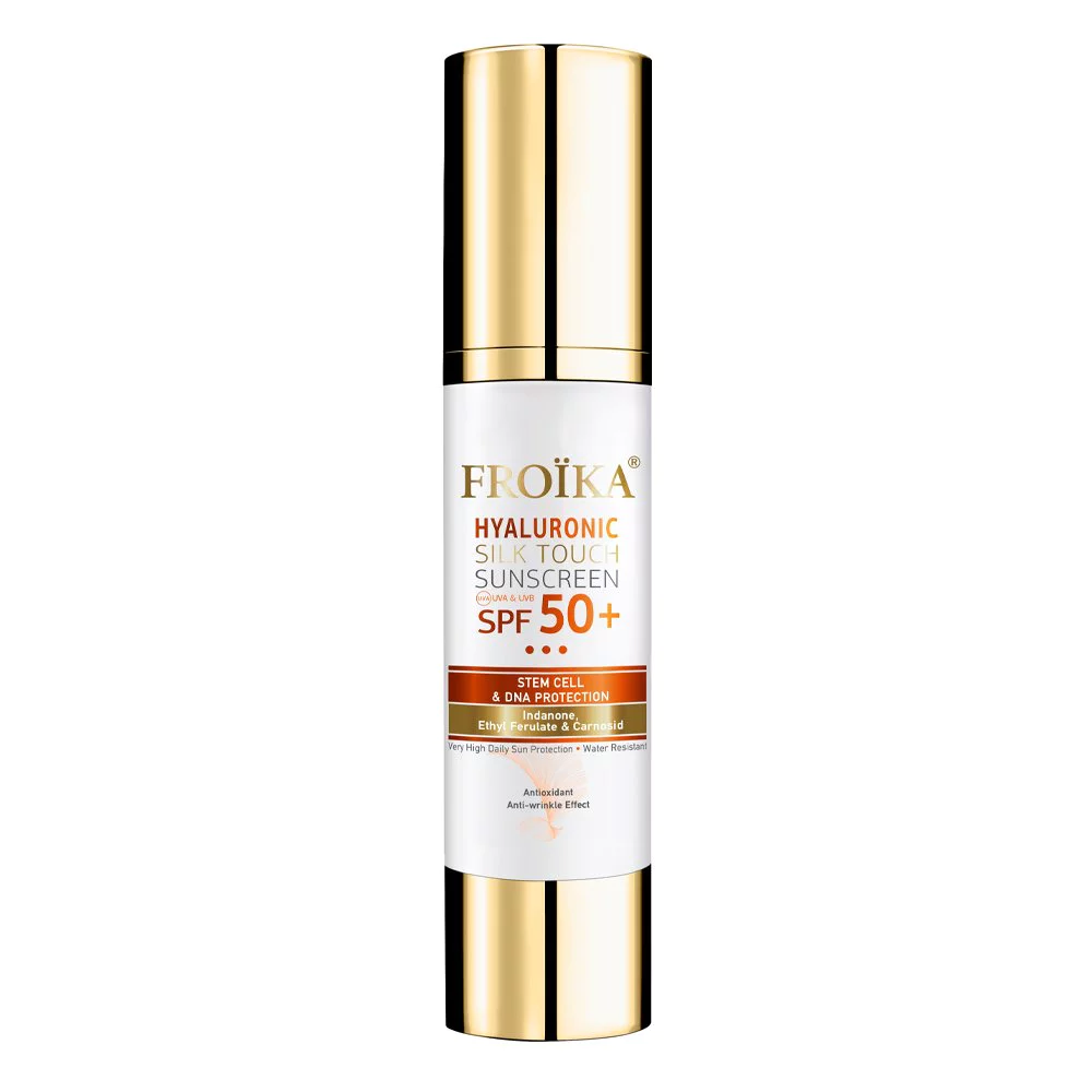 Froika Hyaluronic Silk Touch Sunscreen Anti-Spot SPF50+ Αντιηλιακή Κρέμα Προσώπου για Πρόληψη Πανάδων με Αντιρυτιδικούς Παράγοντες, 50ml Froika Hyaluronic Silk Touch Sunscreen Anti-Spot SPF50+ Αντιηλιακή Κρέμα Προσώπου για Πρόληψη Πανάδων με Αντιρυτιδικούς Παράγοντες, 50ml