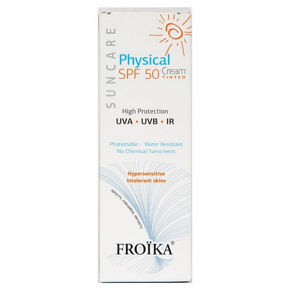 Froika Suncare Physical Tinted Cream Spf50 Αντηλιακή Κρέμα Με Χρώμα Για Υψηλή Φωτοπροστασία, 50ml