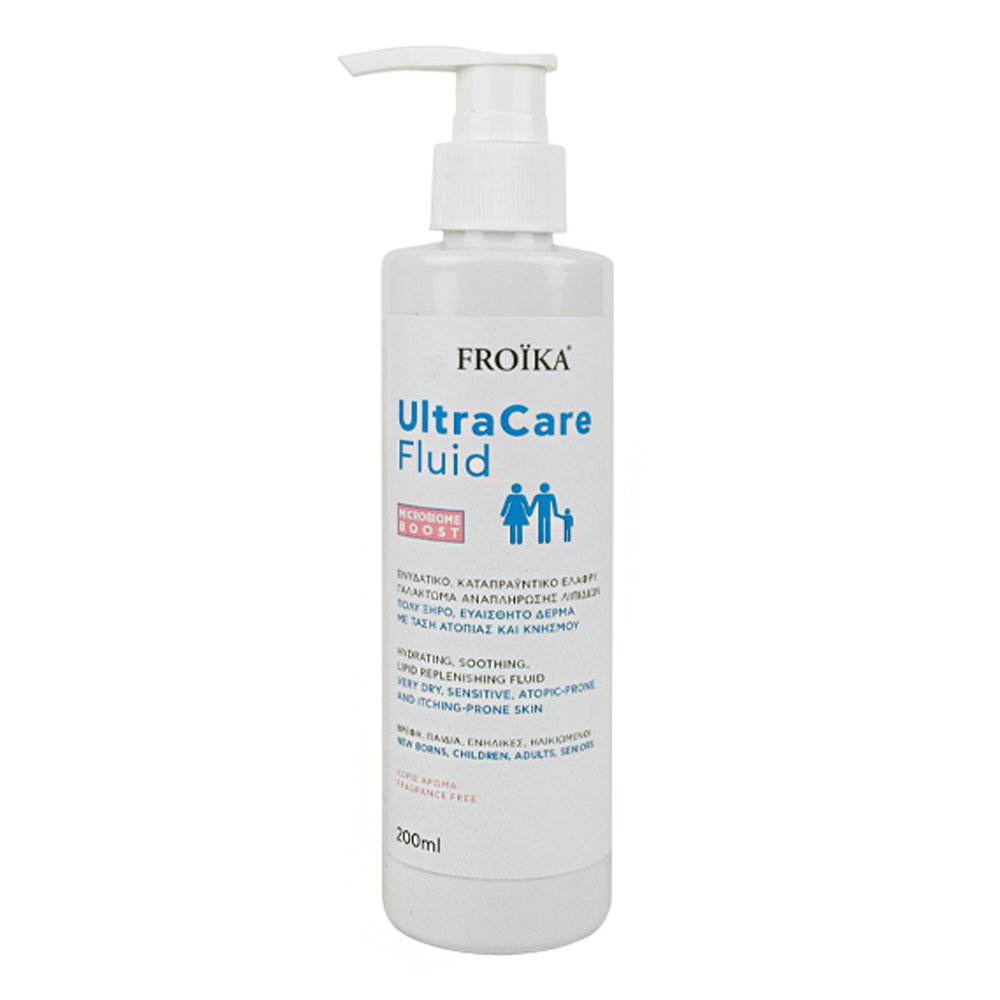 Froika UltraCare Fluid Ενυδατικό, Καταπραϋντικό Ελαφρύ Γαλάκτωμα Αναπλήρωσης Λιπιδίων, 200ml