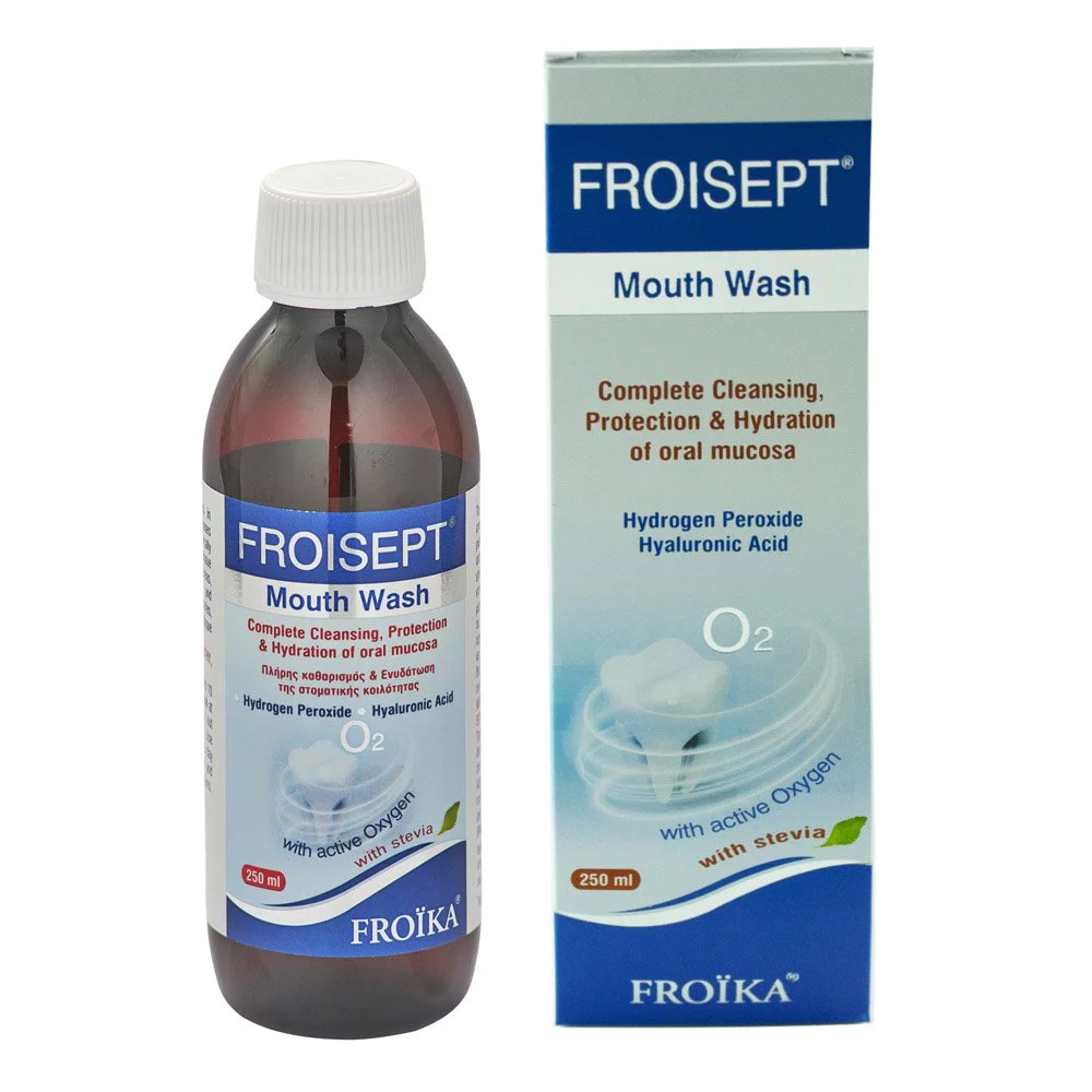 Froika Froisept Στοματικό Διάλυμα με Ενεργό Οξυγόνο και Στέβια, 250ml