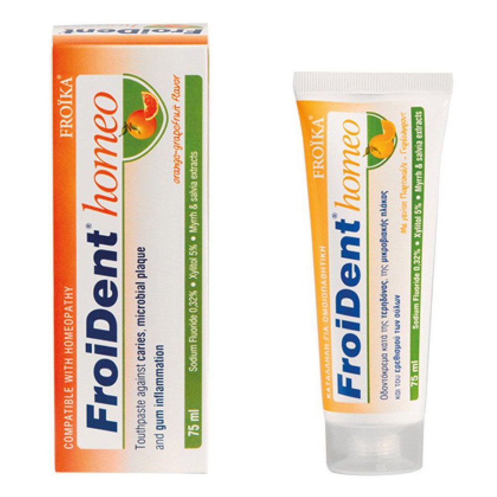 Froika Froident Homeo Toothpaste Πορτοκάλι - Γκρέϊπφρουτ, 75ml