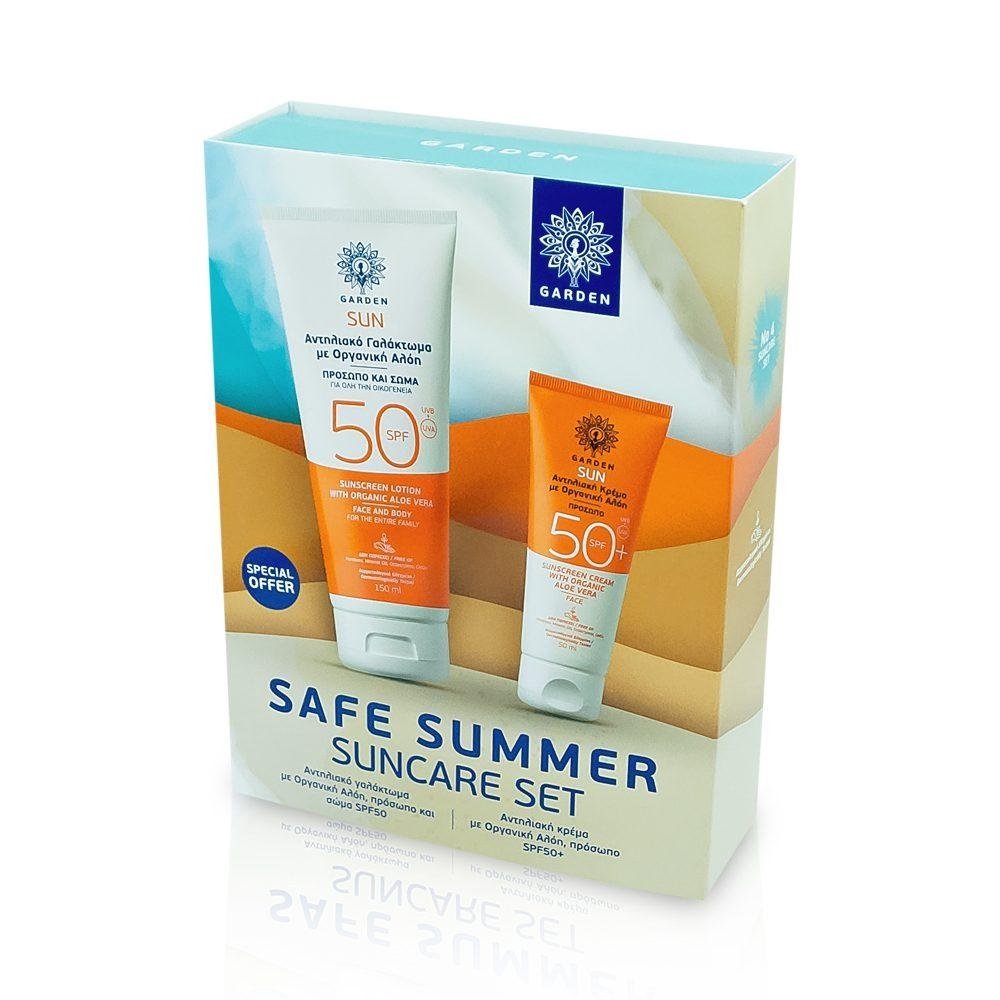 Garden Promo Safe Summer Suncare Set 4 με Αντηλιακό Γαλάκτωμα για Πρόσωπο και Σώμα SPF50, 150ml & Αντηλιακό Προσώπου SPF50, 50ml