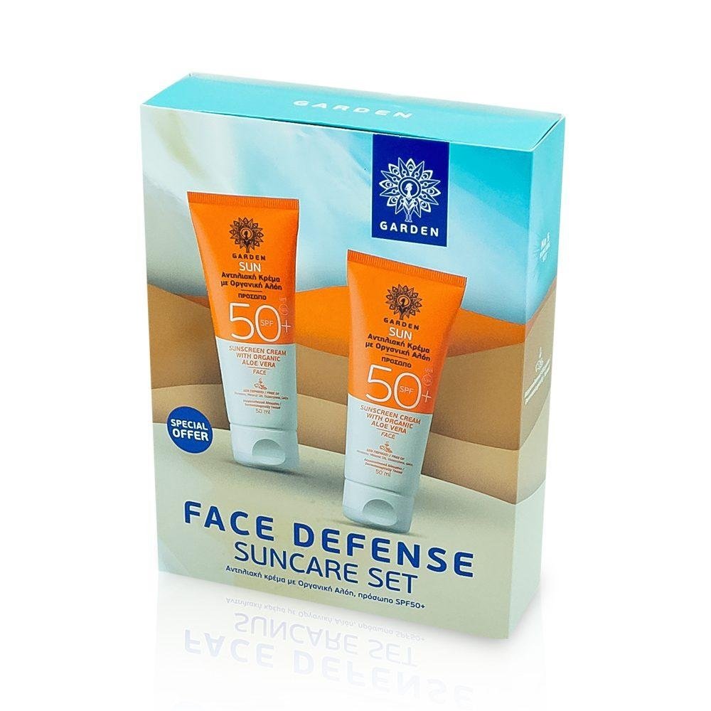 Garden Promo Face Defense Suncare Set 5 Σετ Αντηλιακής Προστασίας Προσώπου SPF50, 100ml