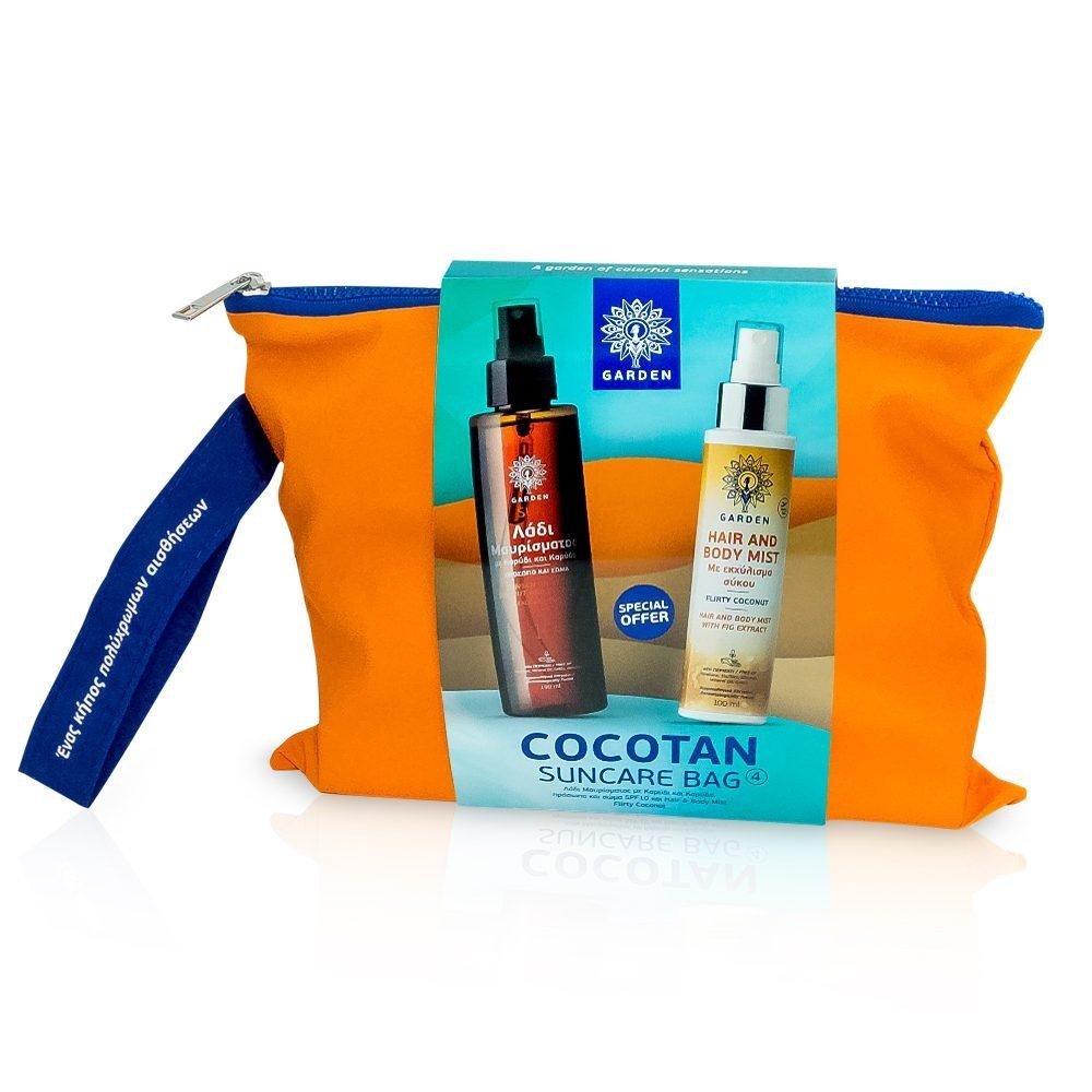 Garden Promo Cocotan Suncare Bag 4 με Λάδι Μαυρίσματος SPF10, 150ml & Hair & Body Mist Coconut, 100ml