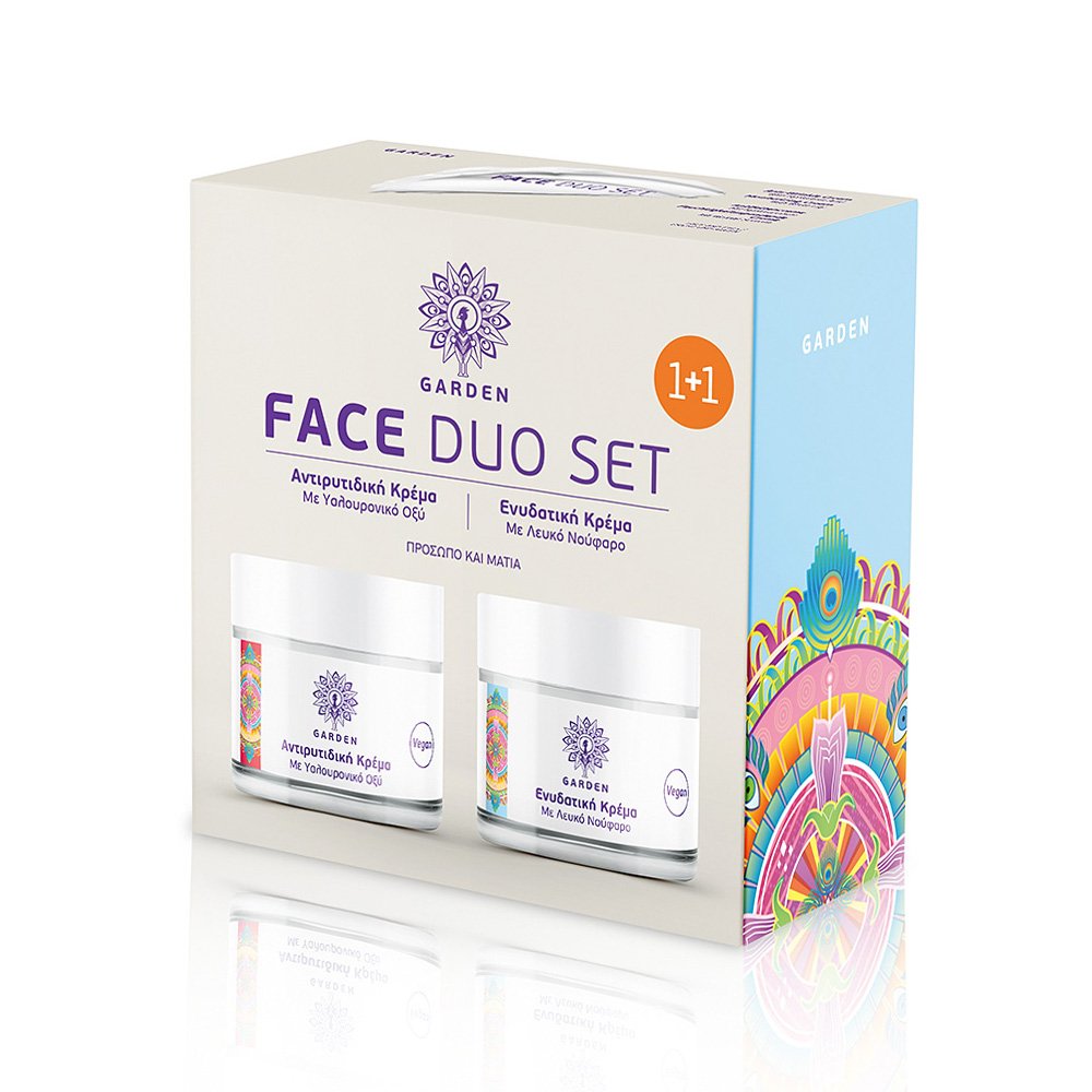 Garden Promo Face Duo Αντιρυτιδική Κρέμα για Πρόσωπο & Μάτια, 50ml & Ενυδατική Κρέμα με Λευκό Νούφαρο, 50ml