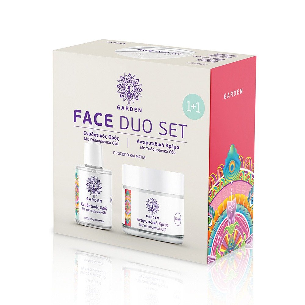 Garden Promo Face Duo Ενυδατικός Ορός με Υαλουρονικό Οξύ για Πρόσωπο & Μάτια, 30ml & Αντιρυτιδική Κρέμα με Υαλουρονικό Οξύ, 50ml