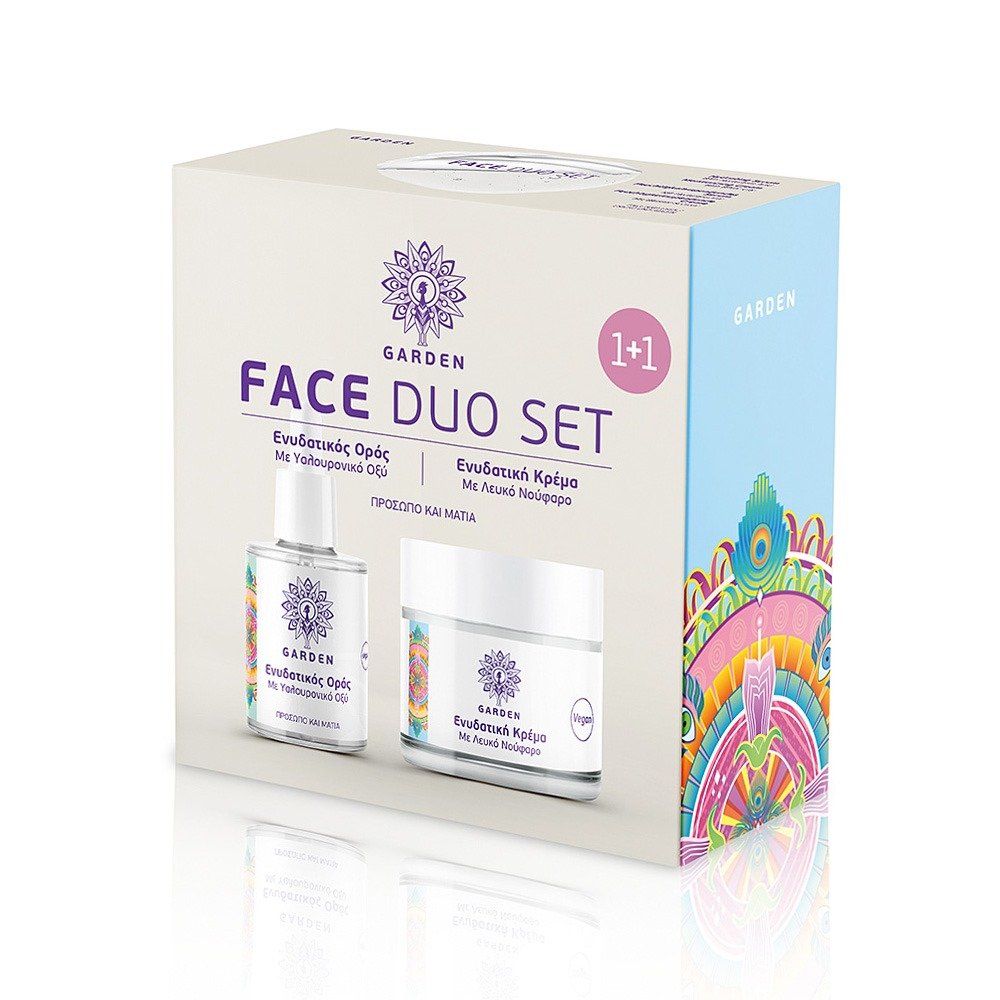 Garden Promo Face Duo Ενυδατικός Ορός με Υαλουρονικό Οξύ για Πρόσωπο & Mάτια, 30ml & Ενυδατική Κρέμα με Λευκό Νούφαρο, 50ml