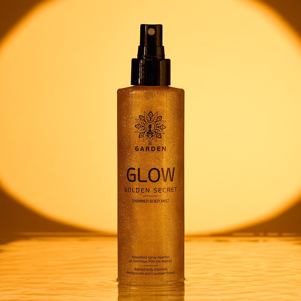 Garden Glow Golden Secret Body Mist Gold Shimmer Αρωματικό Spray Σώματος με Χρυσαφένια Λάμψη, 200ml