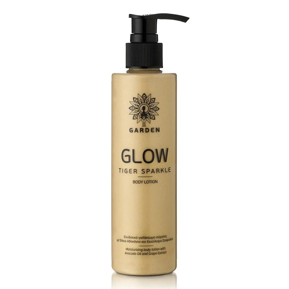 Garden Glow Tiger Sparkle Body Lotion Gold Shimmer Ενυδατικό Γαλάκτωμα Σώματος με Χρυσαφένια Λάμψη, 200ml Garden Glow Tiger Sparkle Body Lotion Gold Shimmer Ενυδατικό Γαλάκτωμα Σώματος με Χρυσαφένια Λάμψη, 200ml